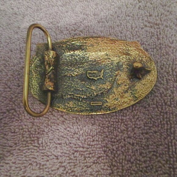 Vtg NRA National Rifle Association Brass Belt Buckle Golden Eagles Member USA - Picture 4 of 5